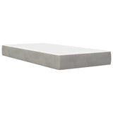 vidaXL Bedframe met hoofdeinde Lichtgrijs 90 x 190 cm Fluweel