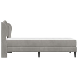 vidaXL Bedframe met hoofdeinde Lichtgrijs 90 x 190 cm Fluweel