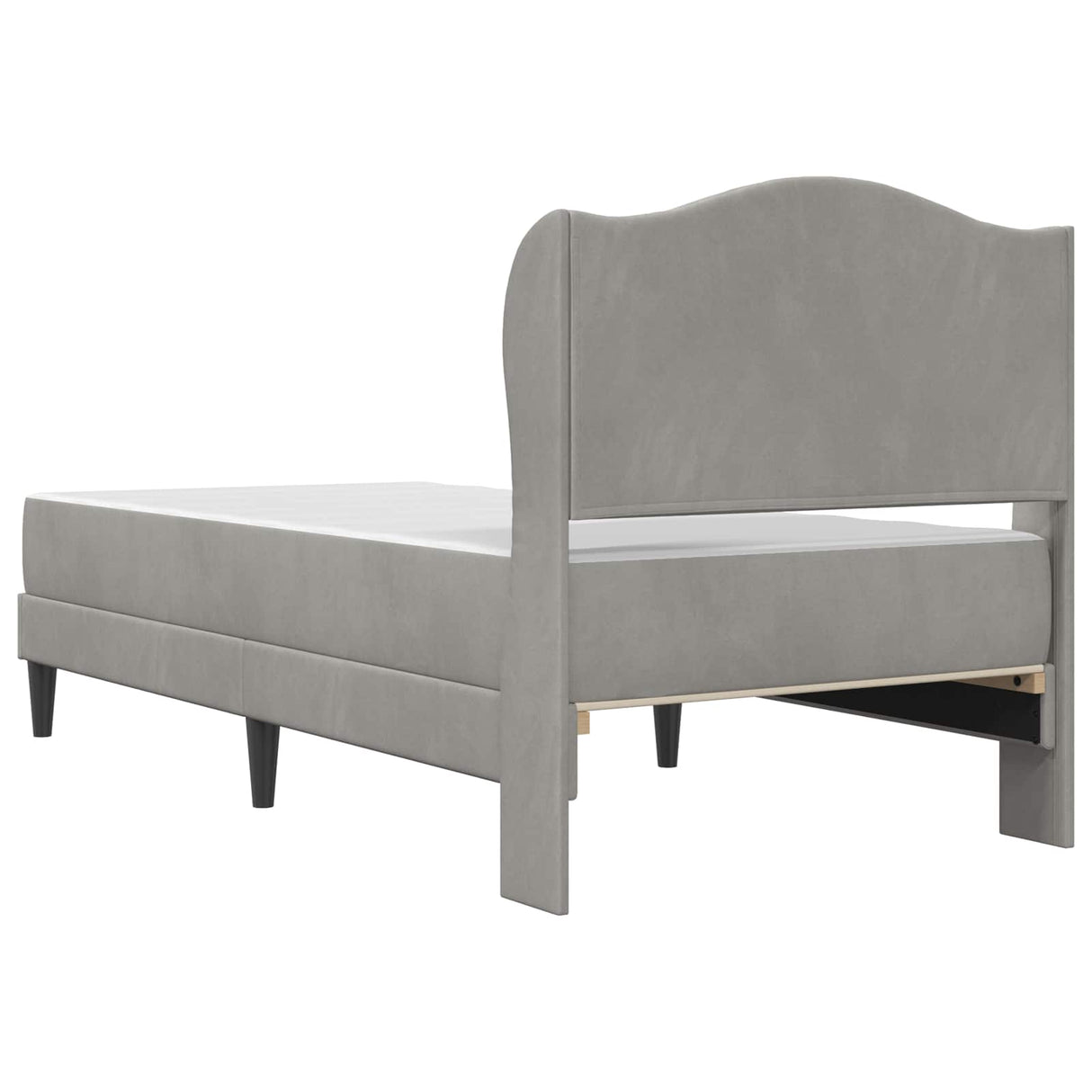 vidaXL Bedframe met hoofdeinde Lichtgrijs 90 x 190 cm Fluweel