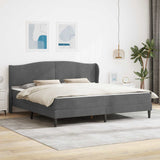 vidaXL Bedframe met hoofdeinde Lichtgrijs 90 x 190 cm Fluweel