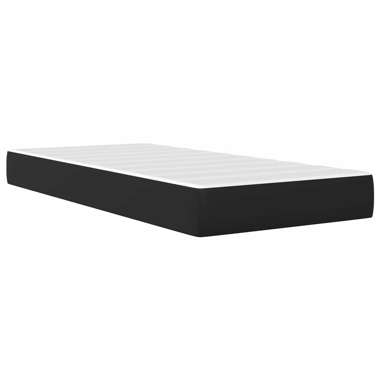 vidaXL Bed Frame with LED Strip Light Black 90 x 190 cm Faux Leather