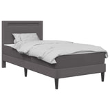 vidaXL Bedframe met LED-stripverlichting Grijs 90 x 190 cm Kunstleer