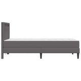 vidaXL Bedframe met LED-stripverlichting Grijs 90 x 190 cm Kunstleer