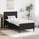 vidaXL Bedframe met LED-stripverlichting Grijs 90 x 190 cm Kunstleer