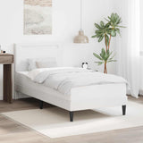 vidaXL Bedframe met LED-stripverlichting Grijs 90 x 190 cm Kunstleer