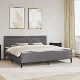 vidaXL Bedframe met LED-stripverlichting Grijs 90 x 190 cm Kunstleer
