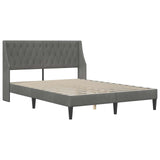 vidaXL Bed Frame with Mattress Dark Grey 137 x 190 cm Velvet