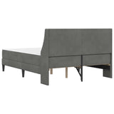 vidaXL Bed Frame with Mattress Dark Grey 137 x 190 cm Velvet