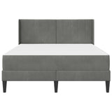 vidaXL Bedframe met matras met matras Donkergrijs 137 x 190 cm Fluweel