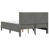 vidaXL Bedframe met matras met matras Donkergrijs 137 x 190 cm Fluweel