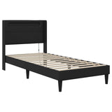 vidaXL Bedframe met matras met hoofdeinde Zwart 90 x 190 cm Kunstleer