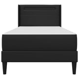 vidaXL Bedframe met matras met hoofdeinde Zwart 90 x 190 cm Kunstleer