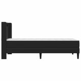 vidaXL Bedframe met matras met hoofdeinde Zwart 90 x 190 cm Kunstleer