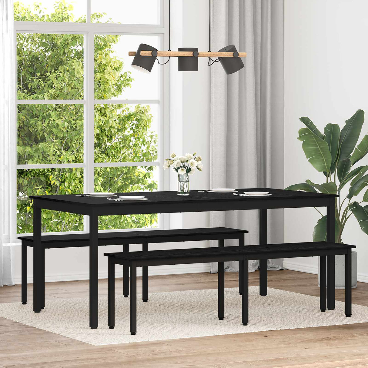vidaXL Eettafels Bewerkt hout