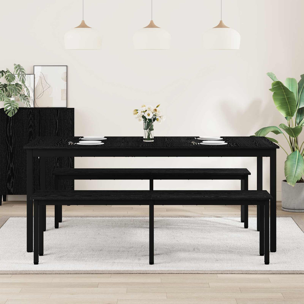 vidaXL Eettafels Bewerkt hout