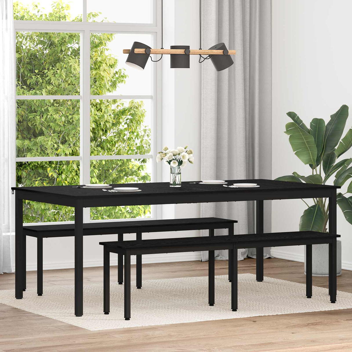 vidaXL Eettafels Bewerkt hout