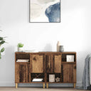 vidaXL Dressoirs 2 st 60x35x70 cm bewerkt hout wit