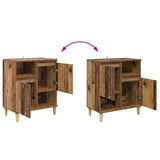 vidaXL Dressoirs 2 st 60x35x70 cm bewerkt hout wit