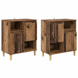 vidaXL Dressoirs 2 st 60x35x70 cm bewerkt hout wit