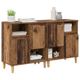 vidaXL Dressoirs 2 st 60x35x70 cm bewerkt hout wit
