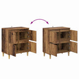 vidaXL Dressoirs 2 st 60x35x70 cm bewerkt hout wit