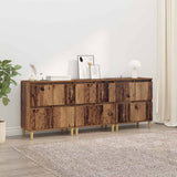 vidaXL Dressoirs 2 st 60x35x70 cm bewerkt hout wit