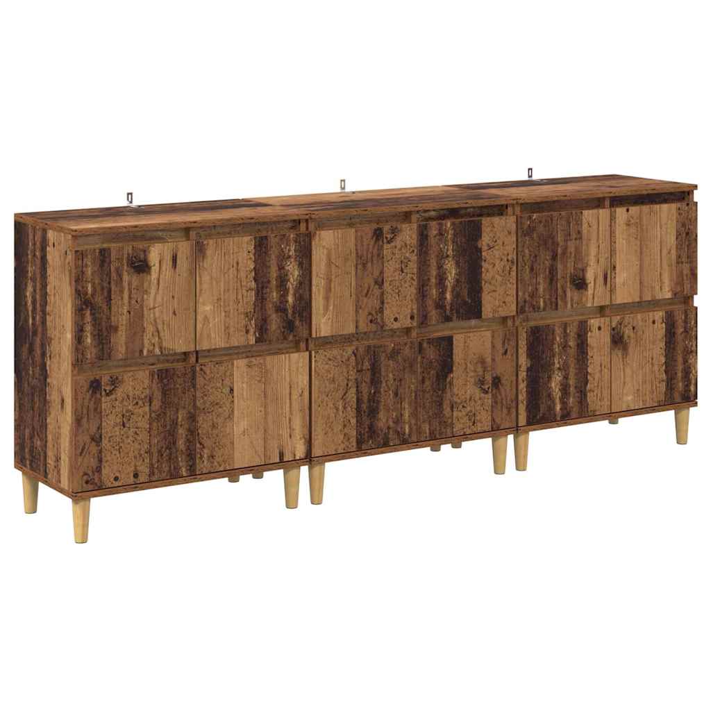 vidaXL Dressoirs 2 st 60x35x70 cm bewerkt hout wit
