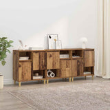 vidaXL Dressoirs 2 st 60x35x70 cm bewerkt hout wit