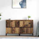 vidaXL Dressoirs 2 st 60x35x70 cm bewerkt hout wit