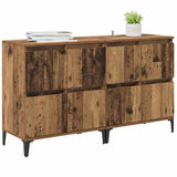 vidaXL Dressoirs 2 st 60x35x70 cm bewerkt hout wit