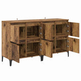vidaXL Dressoirs 2 st 60x35x70 cm bewerkt hout wit