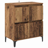 vidaXL Dressoirs 2 st 60x35x70 cm bewerkt hout wit