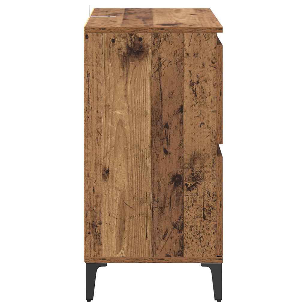 vidaXL Dressoirs 2 st 60x35x70 cm bewerkt hout wit