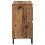 vidaXL Dressoirs 2 st 60x35x70 cm bewerkt hout wit