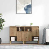 vidaXL Dressoirs 2 st 60x35x70 cm bewerkt hout wit