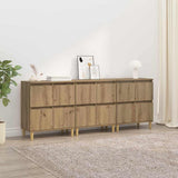 vidaXL Dressoirs 2 st 60x35x70 cm bewerkt hout wit