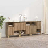 vidaXL Dressoirs 2 st 60x35x70 cm bewerkt hout wit