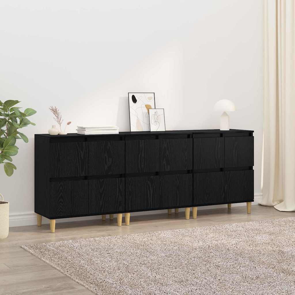 vidaXL Dressoirs 2 st 60x35x70 cm bewerkt hout wit