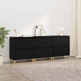 vidaXL Dressoirs 2 st 60x35x70 cm bewerkt hout wit