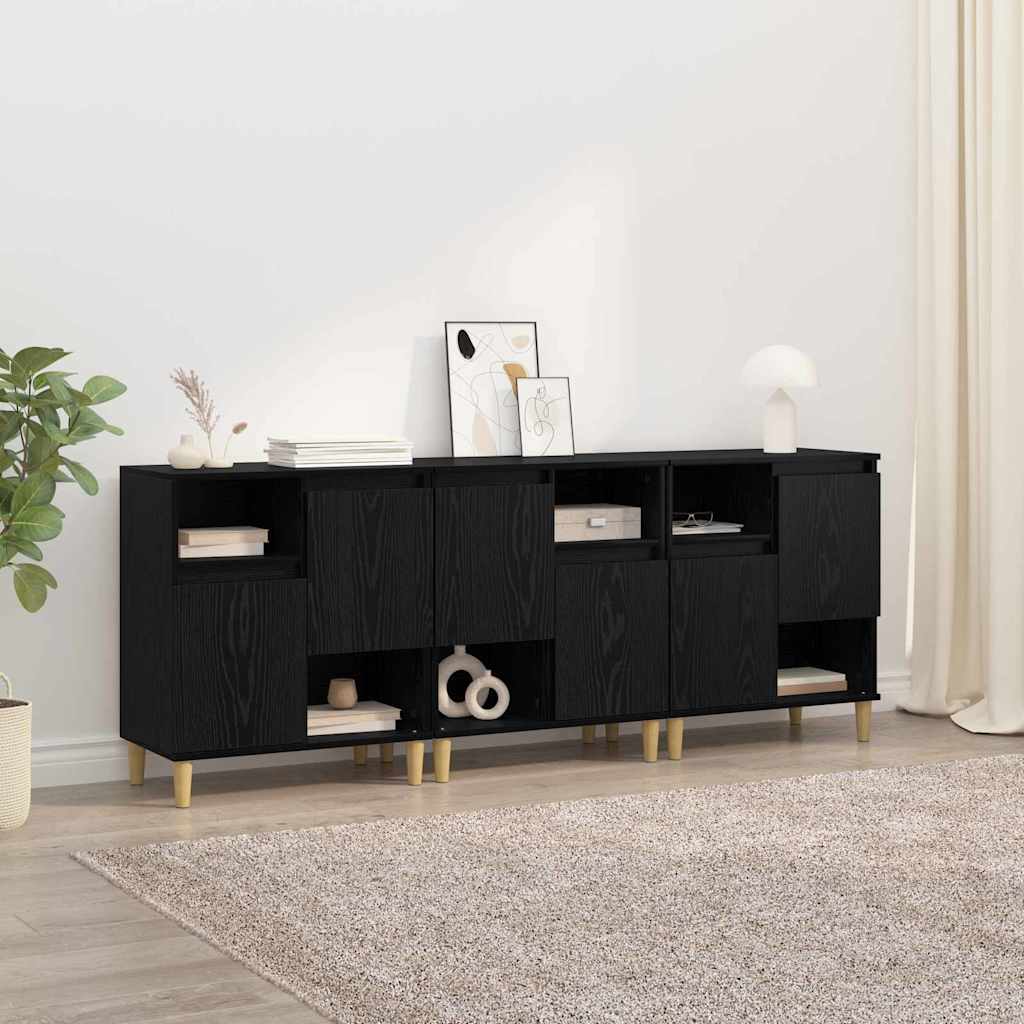vidaXL Dressoirs 2 st 60x35x70 cm bewerkt hout wit