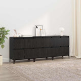 vidaXL Dressoirs 2 st 60x35x70 cm bewerkt hout wit