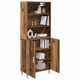 vidaXL Highboard Oud Hout 69,5 x 32,5 x 180 cm Bewerkt hout