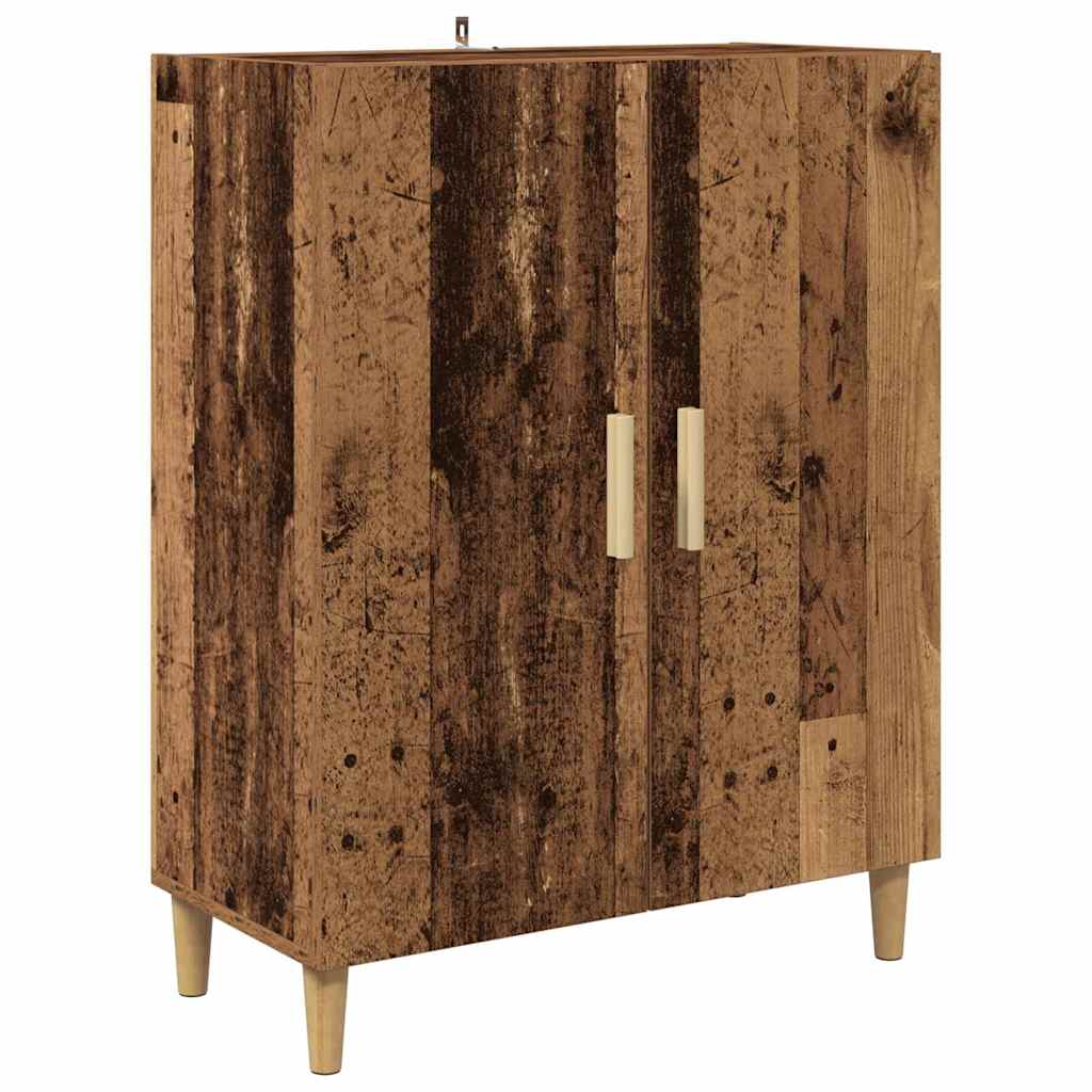 vidaXL Highboard Oud Hout 69,5 x 32,5 x 180 cm Bewerkt hout