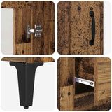 vidaXL Highboard with Drawer Old Wood 69.5 x 34 x 180 cm Engineered Wood