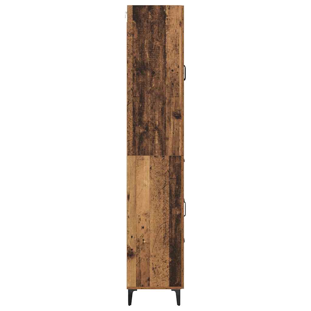vidaXL Highboard with Drawer Old Wood 69.5 x 34 x 180 cm Engineered Wood