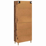vidaXL Highboard with Drawer Old Wood 69.5 x 34 x 180 cm Engineered Wood