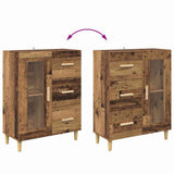 vidaXL Highboard with Drawer Old Wood 69.5 x 34 x 180 cm Engineered Wood