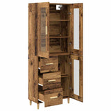 vidaXL Highboard with Drawer Old Wood 69.5 x 34 x 180 cm Engineered Wood