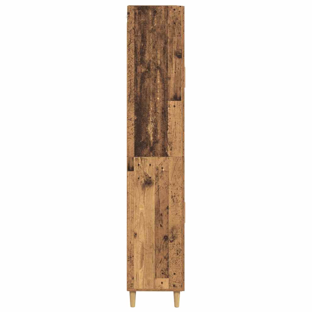 vidaXL Highboard with Drawer Old Wood 69.5 x 34 x 180 cm Engineered Wood