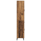 vidaXL Highboard met lade Oud Hout 69,5 x 34 x 180 cm Bewerkt hout